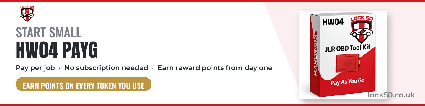 Start on the Lock50 HW04-A kit - standard key jobs built in, pay a token only on locked modules, earn points from day one