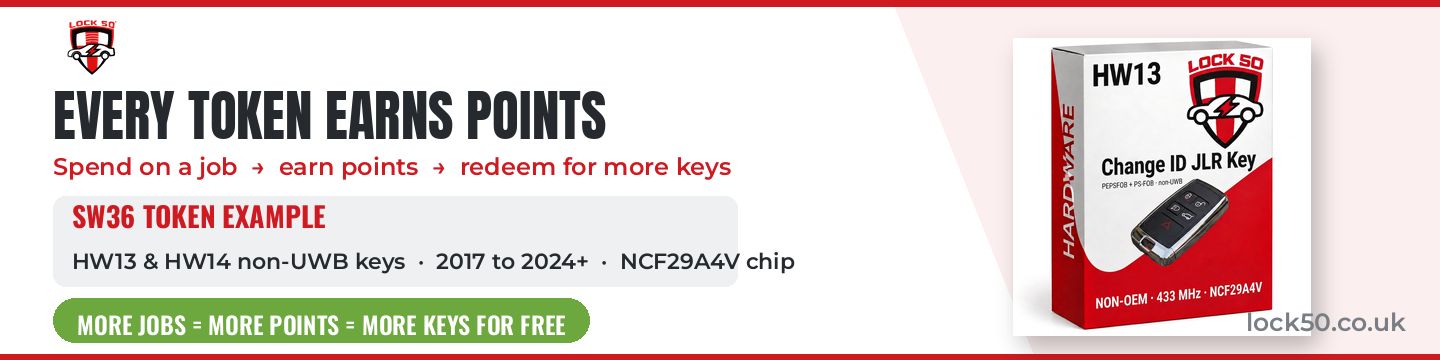 Every SW36 token earns Lock50 points - spend on a job, earn points, redeem for more keys